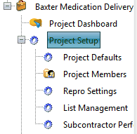 Project Setup Tree